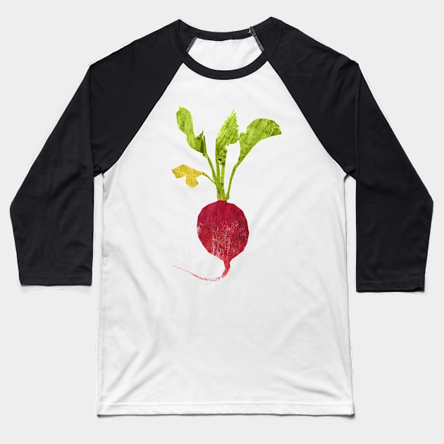 Radish Baseball T-Shirt by Babban Gaelg